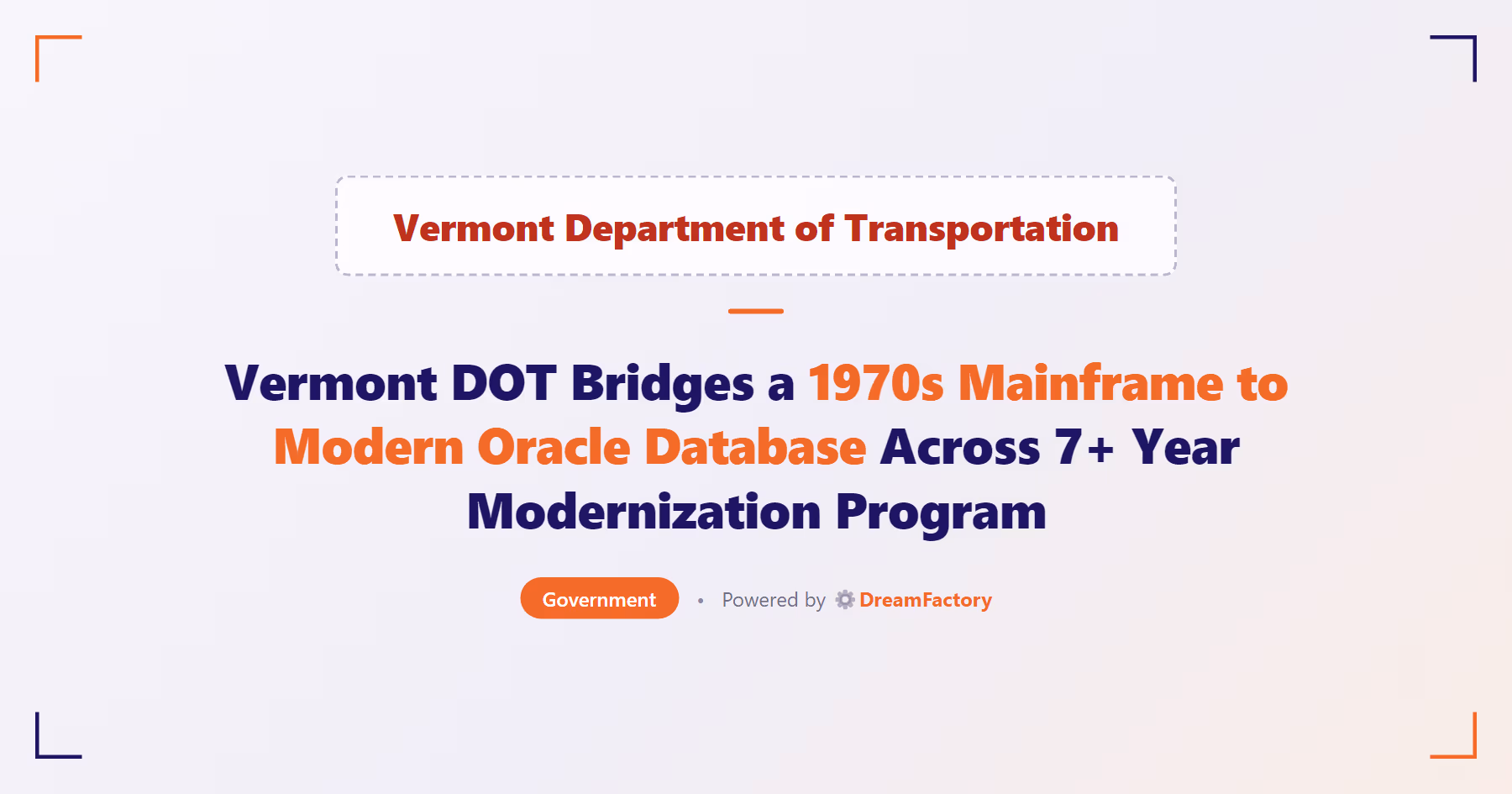 Vermont Department of Transportation case study